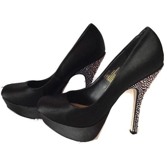 Steve Madden Partyy-R Platform Rhinestone Pumps - Picture 1 of 8
